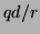 $qd/r$